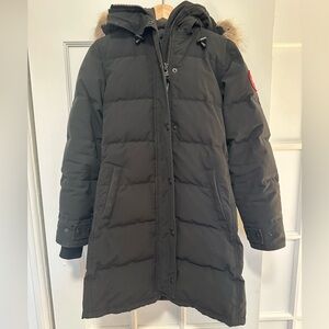 Canada Goose Black Shelburne Parka with Fur